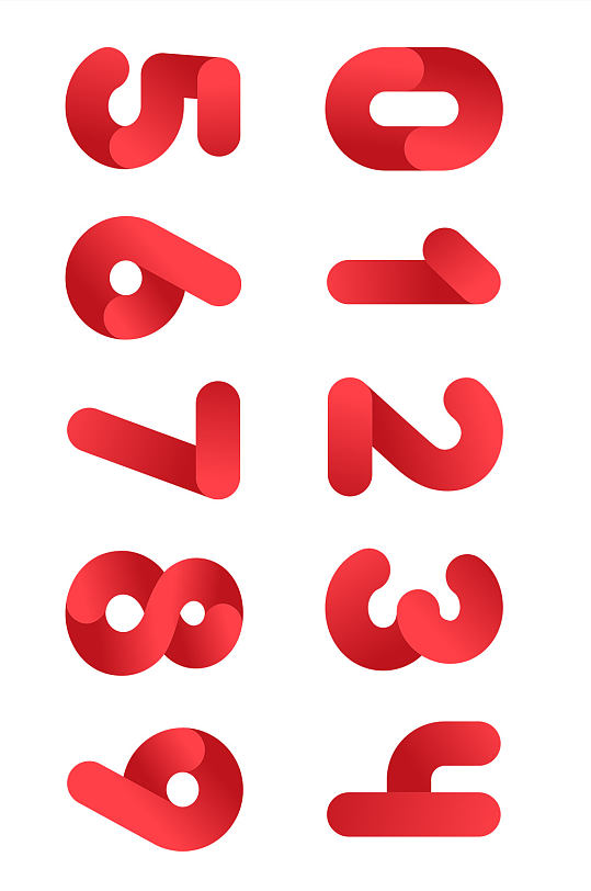倒計(jì)時(shí)數(shù)字及字母素材