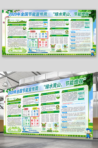 绿水青山节能宣传周展板宣传栏