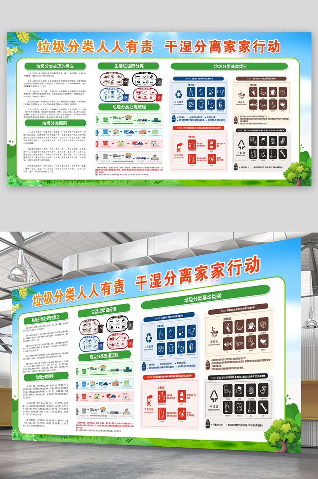 宣传垃圾分类展板宣传栏素材