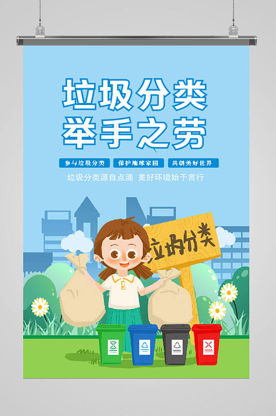 社区垃圾分类海报