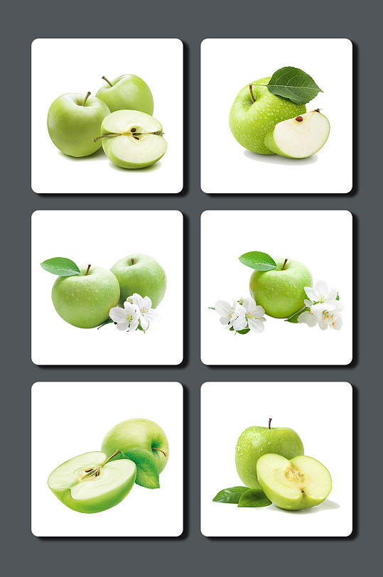 高清青苹果水果图片素材