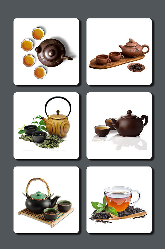高清茶壶茶具素材
