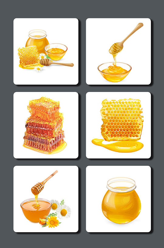 高清蜂蜜设计素材