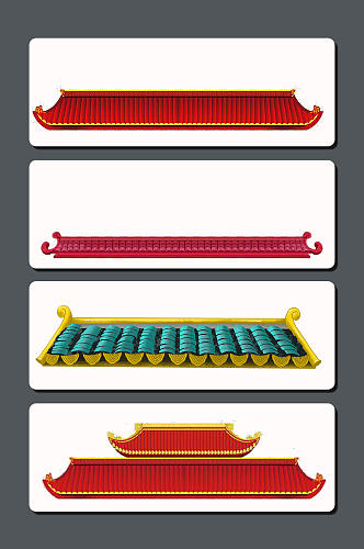 古风屋檐瓦片图片素材