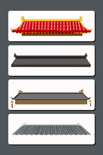 高清古风屋檐素材