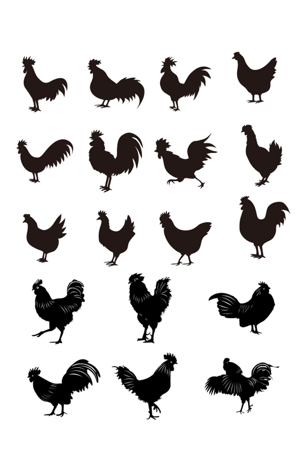鸡的设计图案大全图片图片