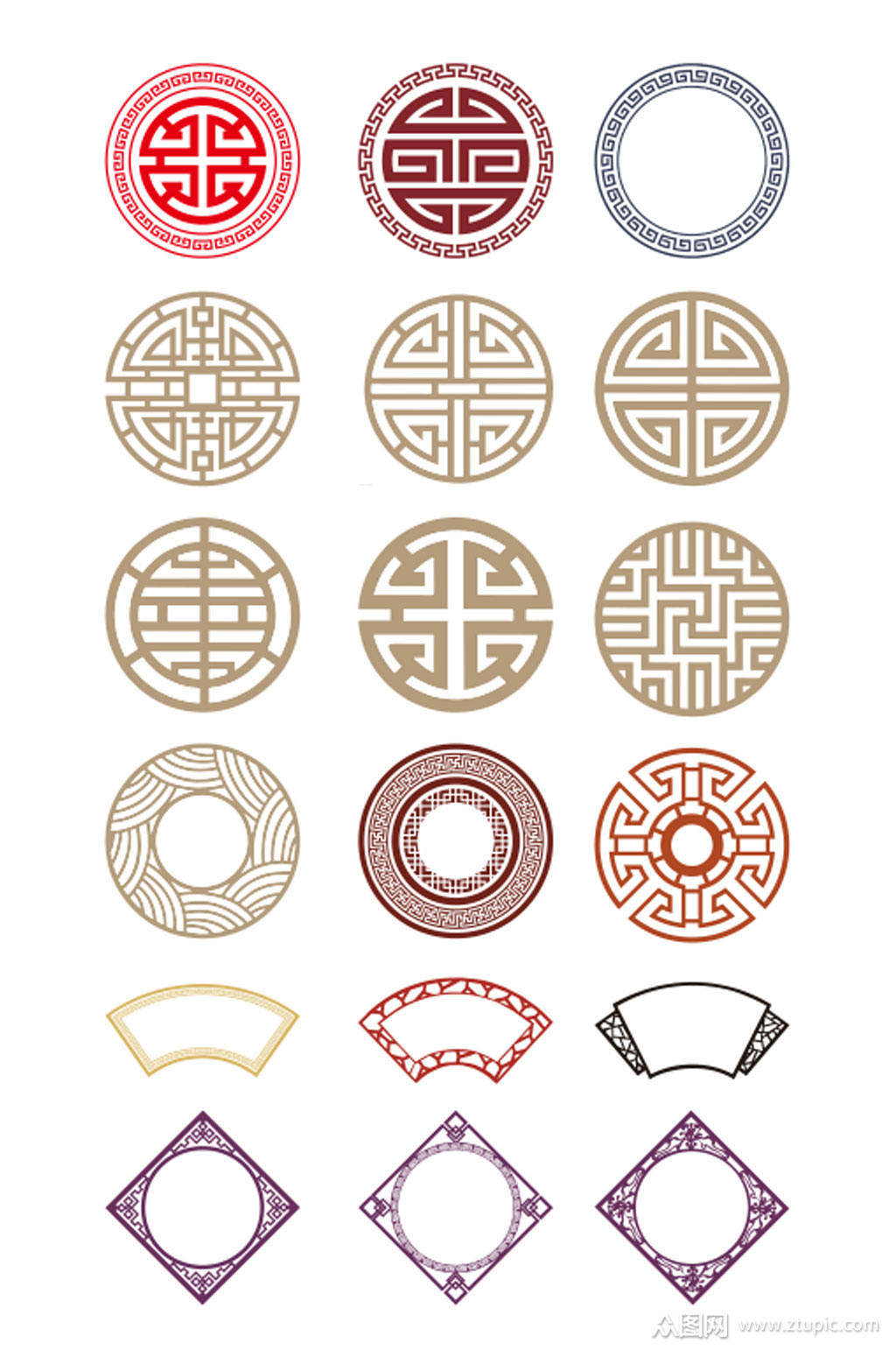 古风花纹底纹素材