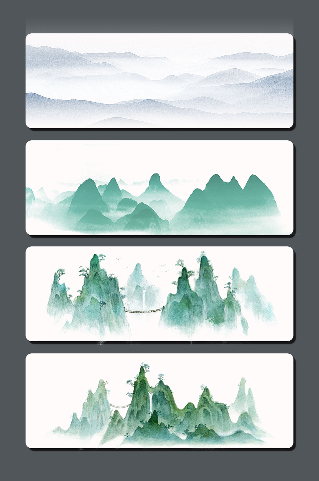 高清古风山水背景设计素材素材