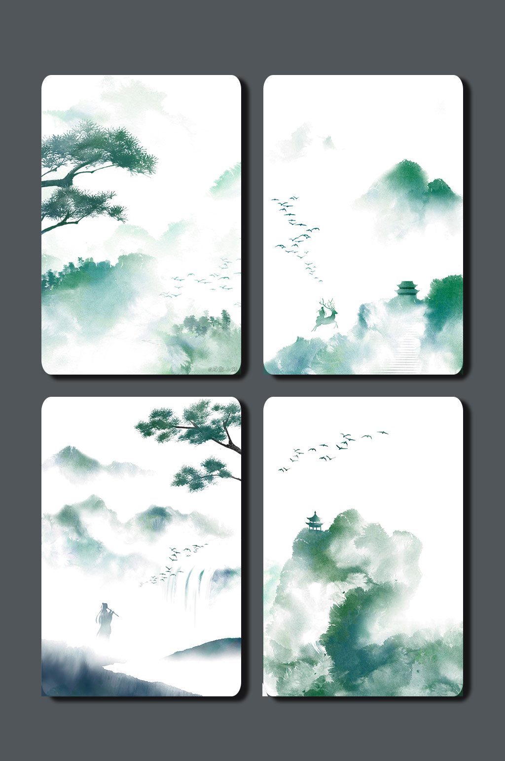 高清古风山水背景图片素材素材