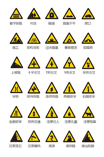 矢量交通禁止标识