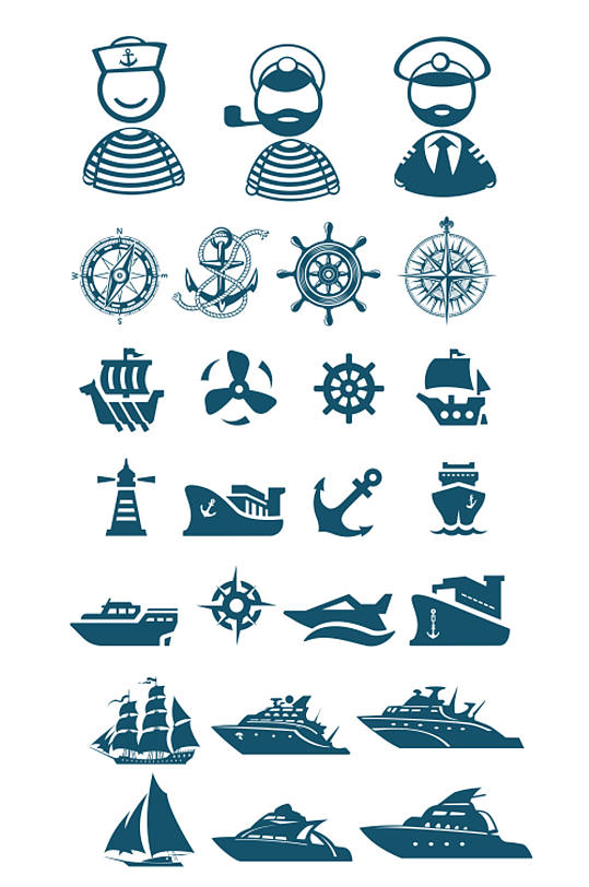 矢量帆船设计素材