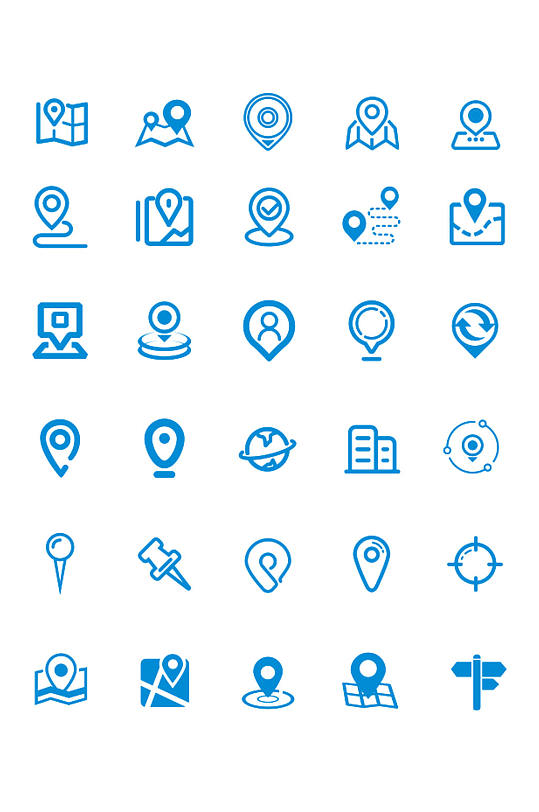 高清地图定位图标图片素材-众图网
