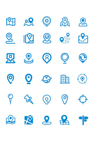 高清地图定位图标图片素材