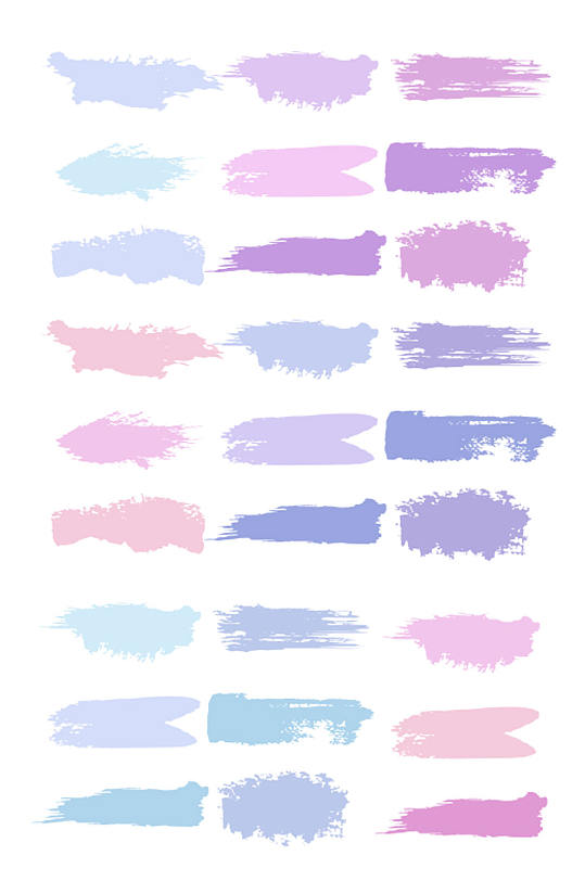 高清水彩笔刷笔触图片素材早教儿童绘画幼儿园班级教室艺术环创文化墙