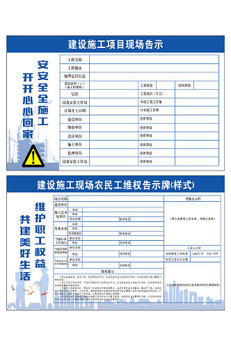 工地安全生产设计公告牌