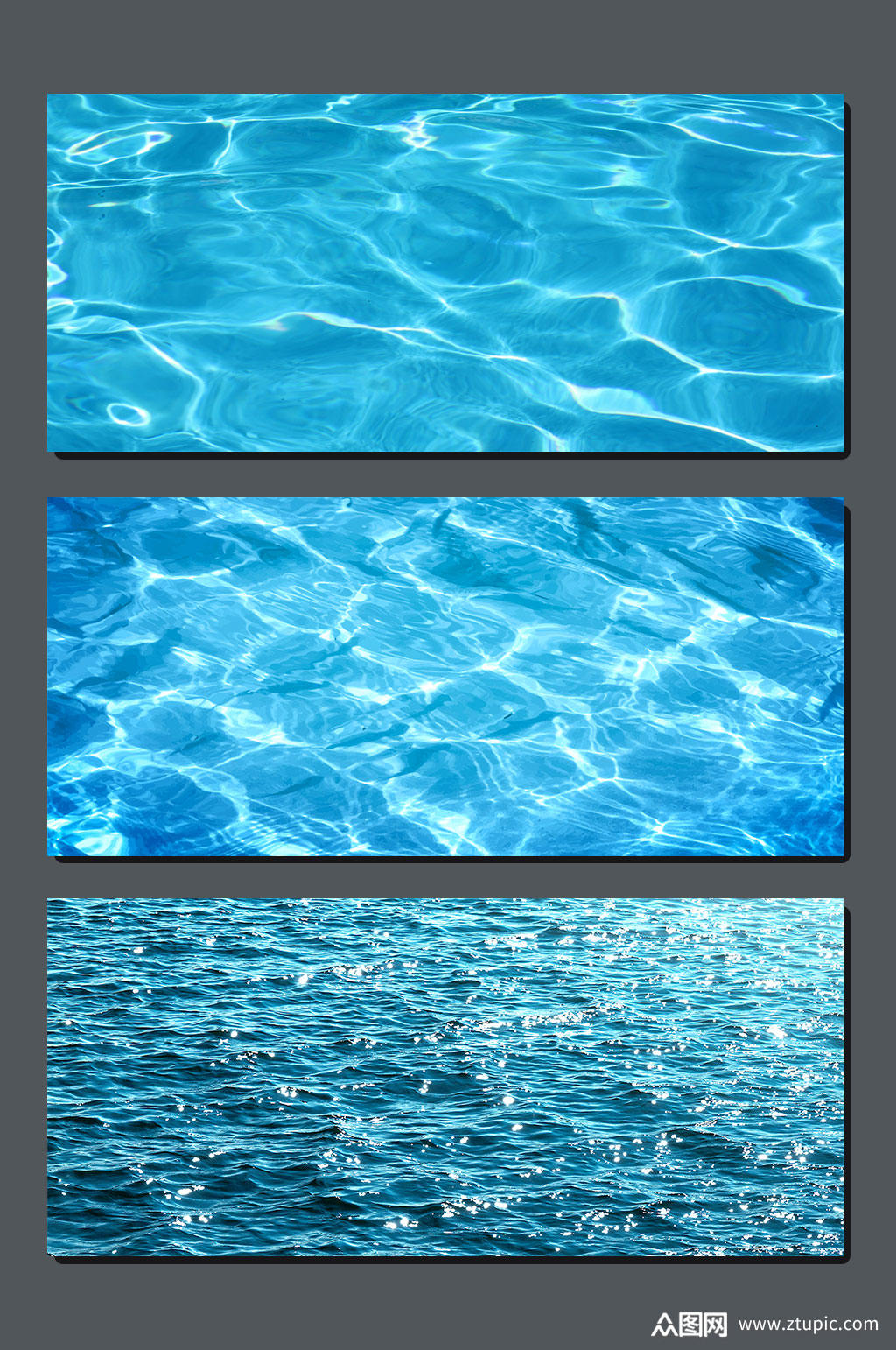 蓝色水面水纹设计背景素材