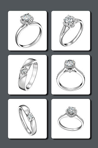 高清钻石戒指设计素材