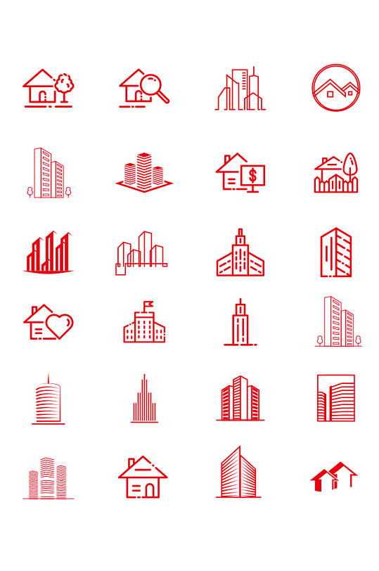 高清房子图标设计素材-众图网