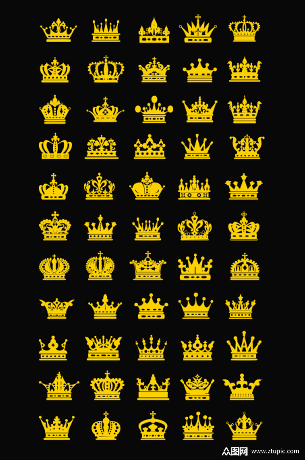 高清皇冠图标设计素材