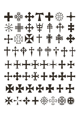 高清十字架设计图标