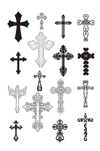 高清十字架设计图标