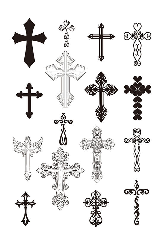 高清十字架设计图标