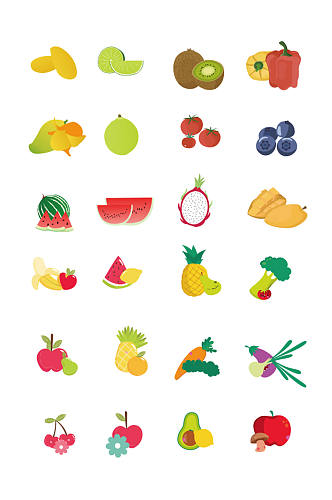 高清水果图标素材