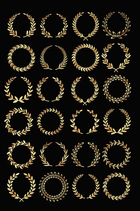 麦穗花边花纹素材