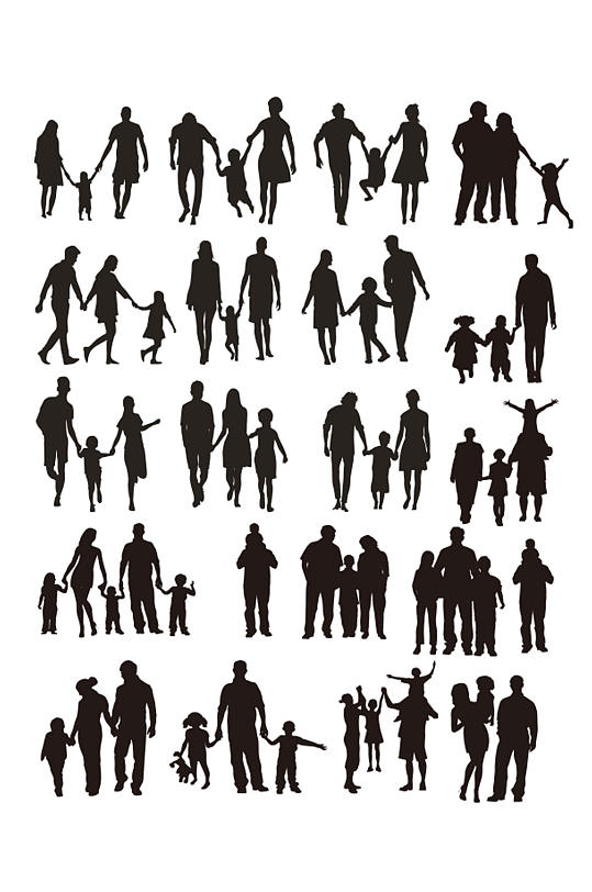 高清家庭家人图片剪影