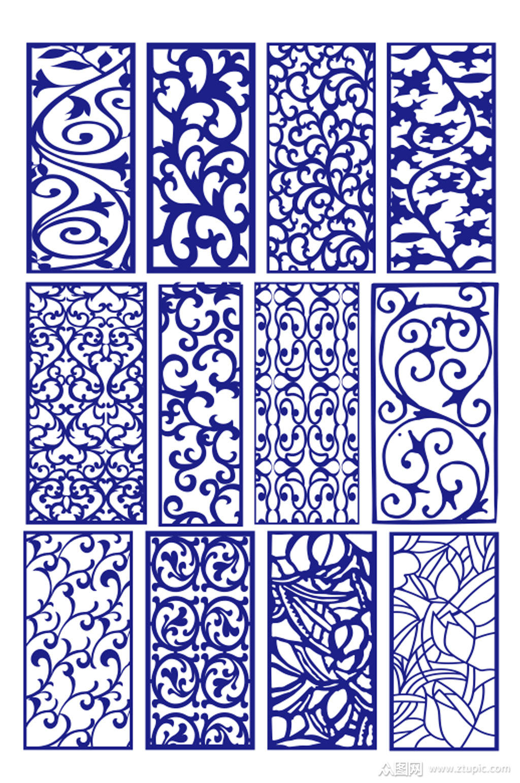 高清镂空花纹图片素材模板下载-编号1776378-众图网