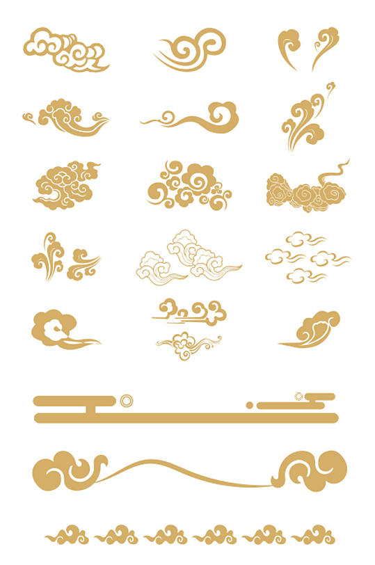 高清祥云设计素材-众图网