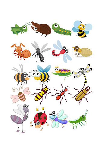 高清图片卡通昆虫素材