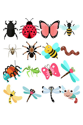 高清卡通昆虫设计素材