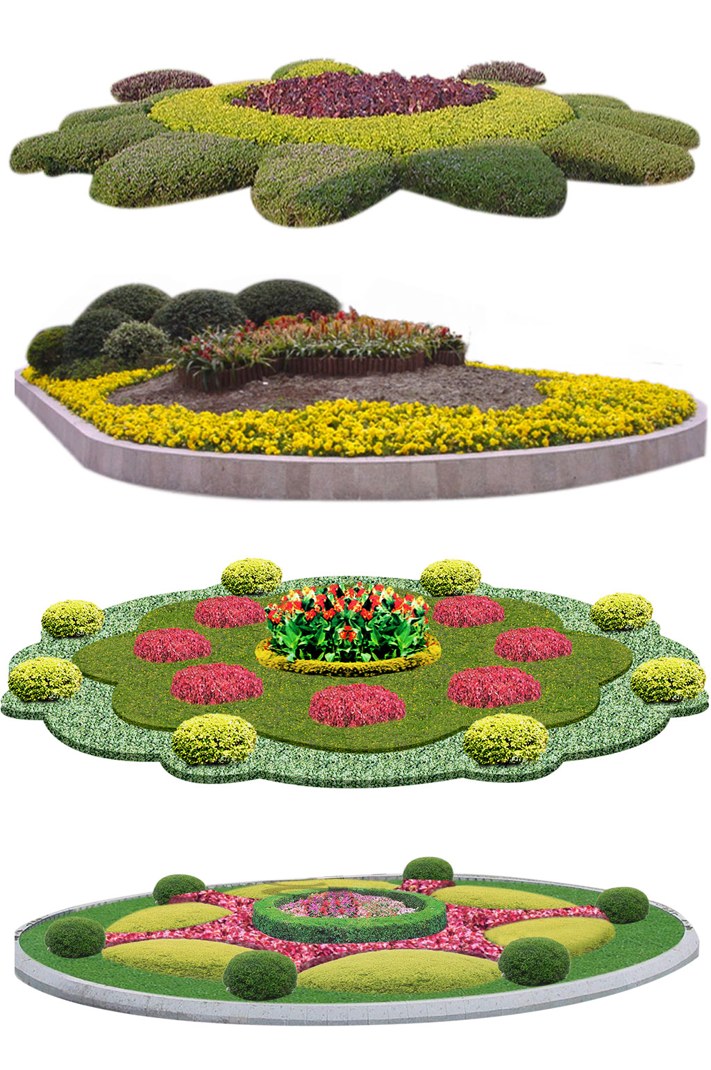 园林草坪花基素材素材