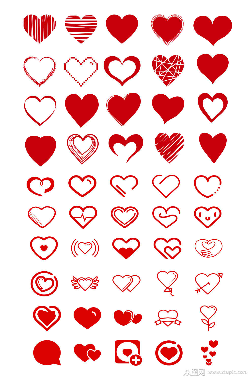 爱心设计图片素材