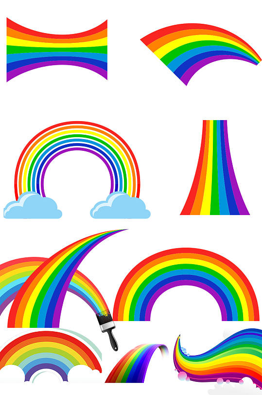 高清彩虹设计素材