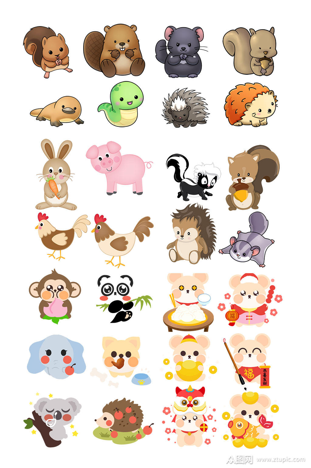 高清卡通动物素材