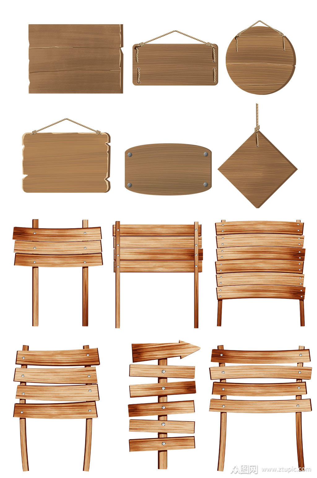 高清木牌图片素材