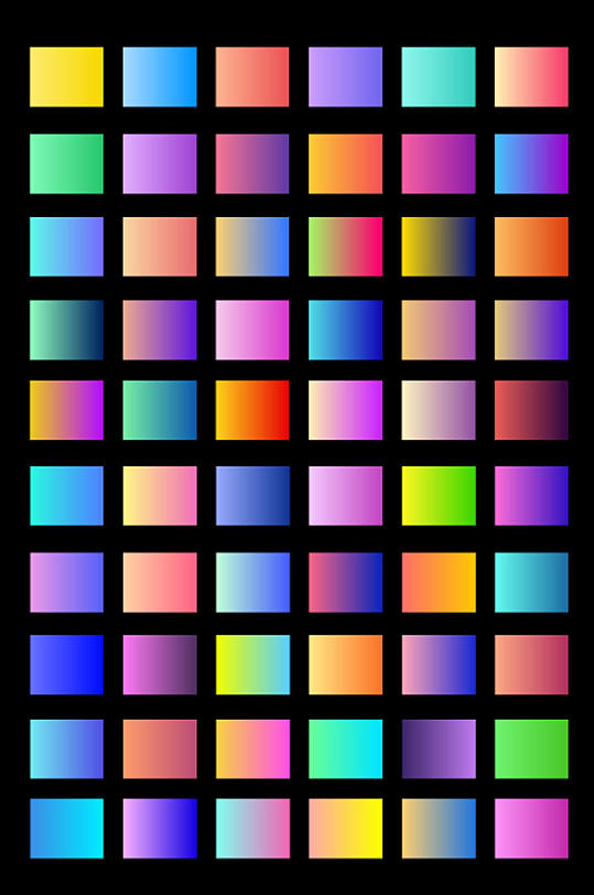 高清渐变配色卡素材