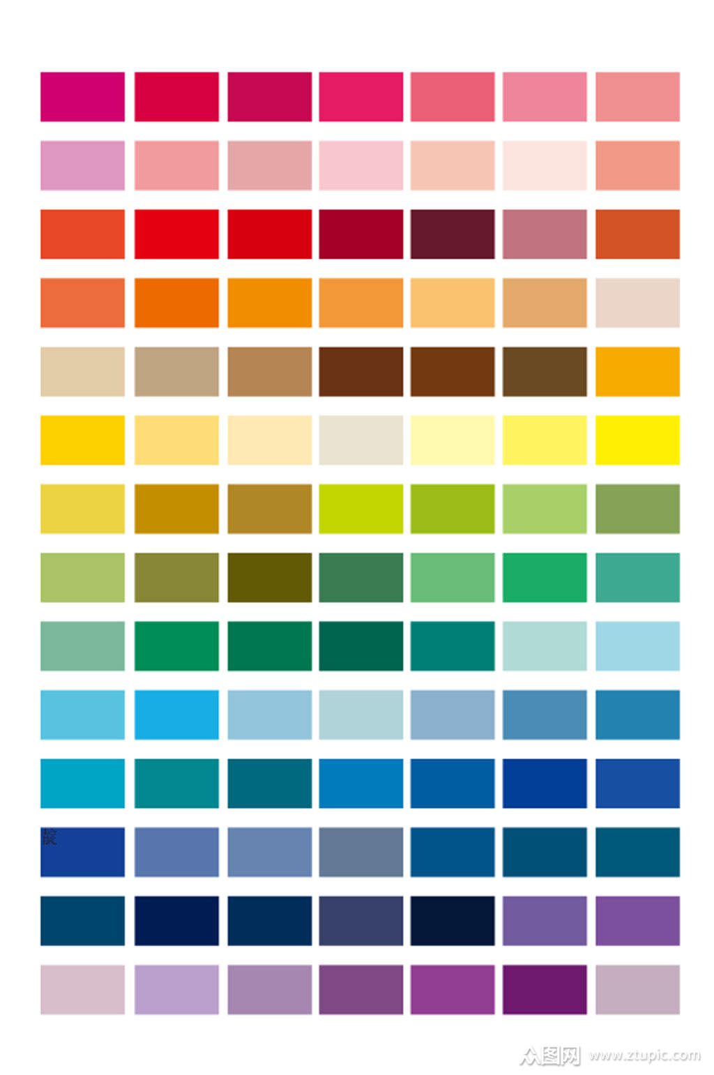 高清单色配色卡素材素材