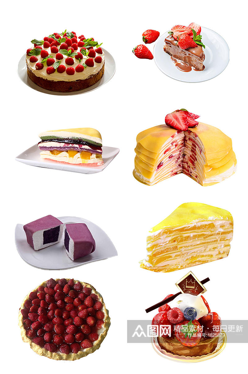 高清水果蛋糕素材素材