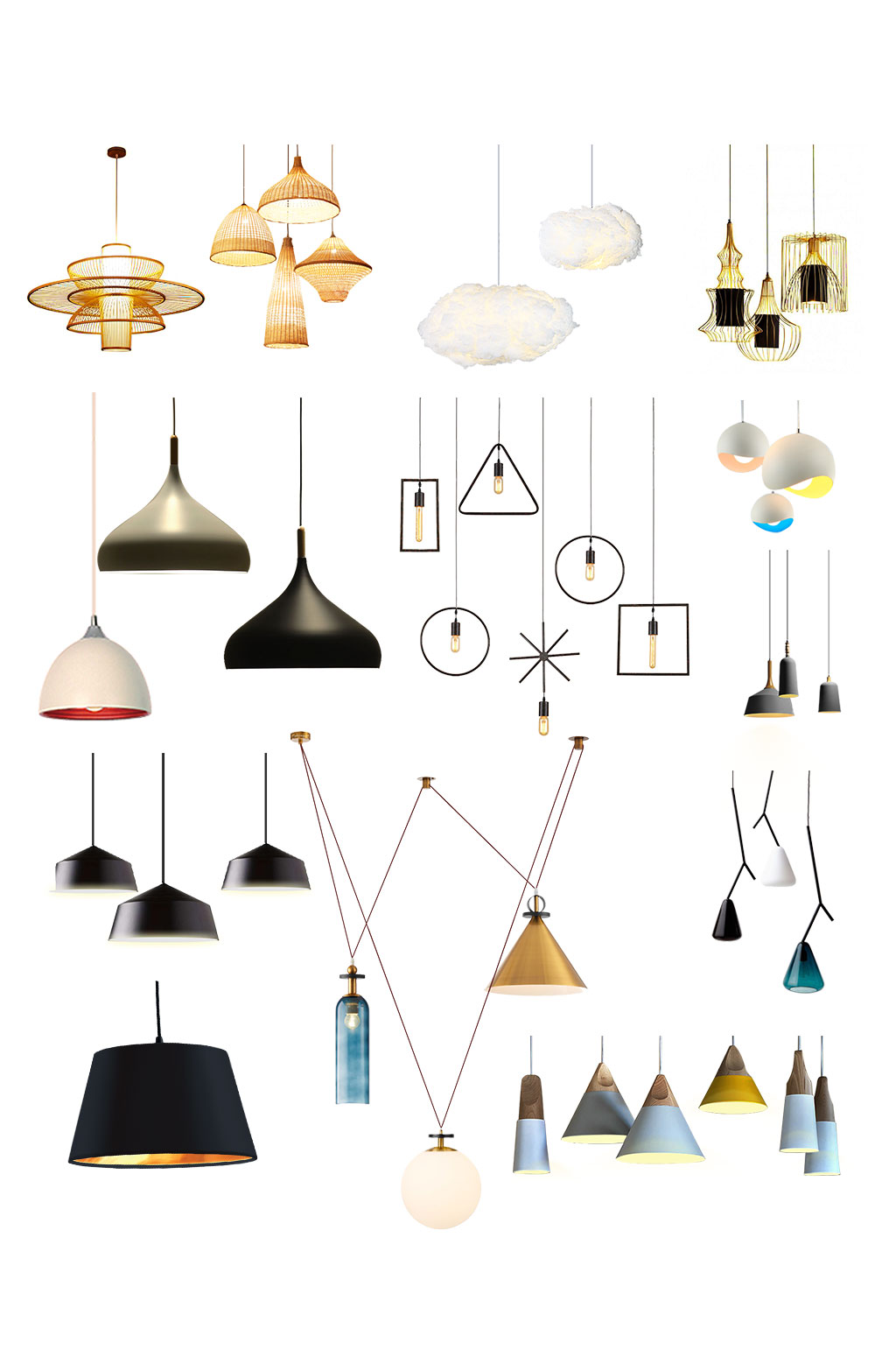 高清吊灯设计素材