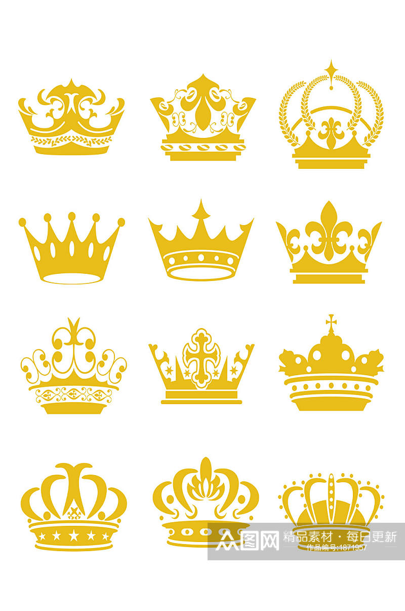 高清皇冠图标设计素材素材