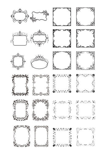 高清欧式花纹边框