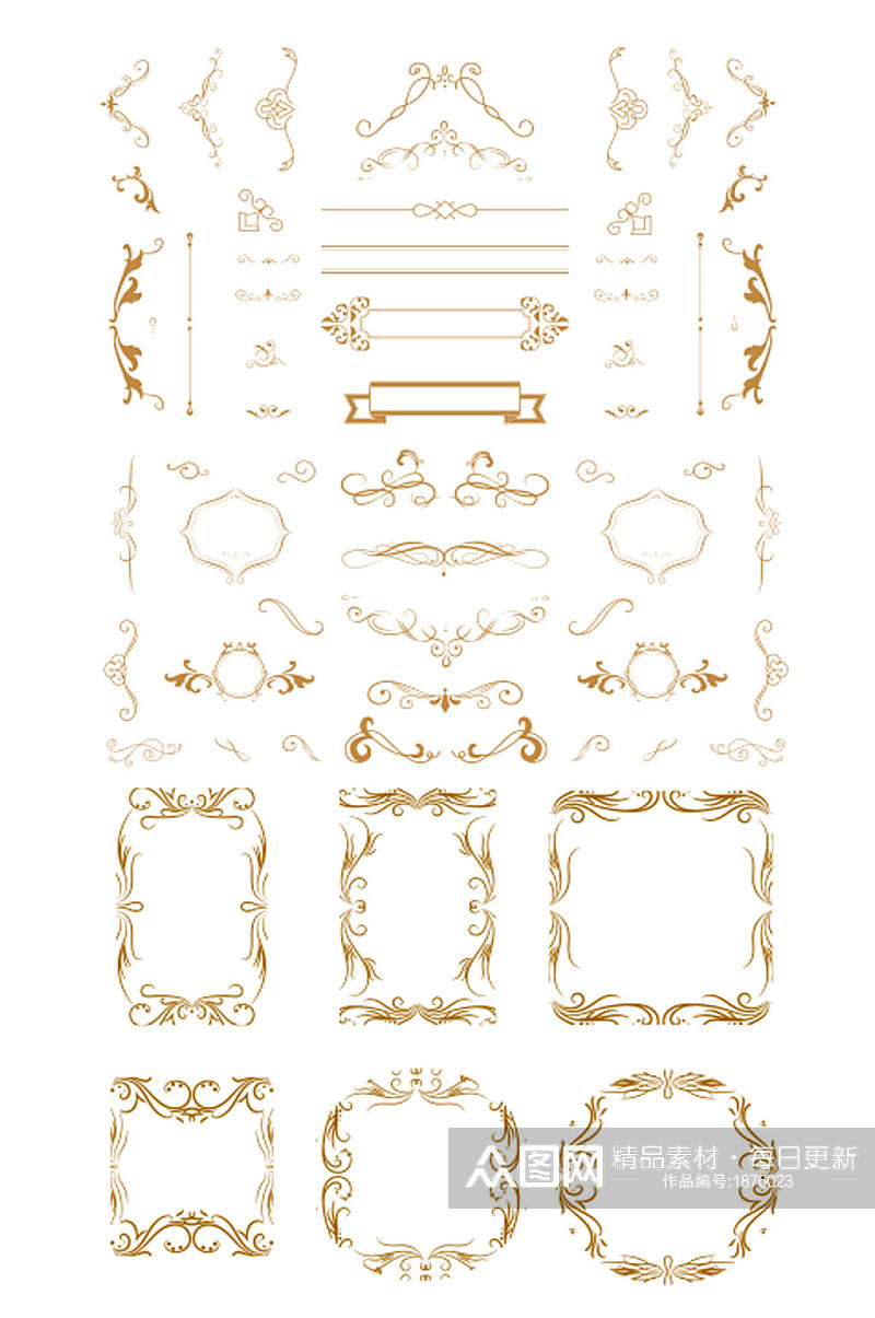 高清图片欧式花纹边框素材素材