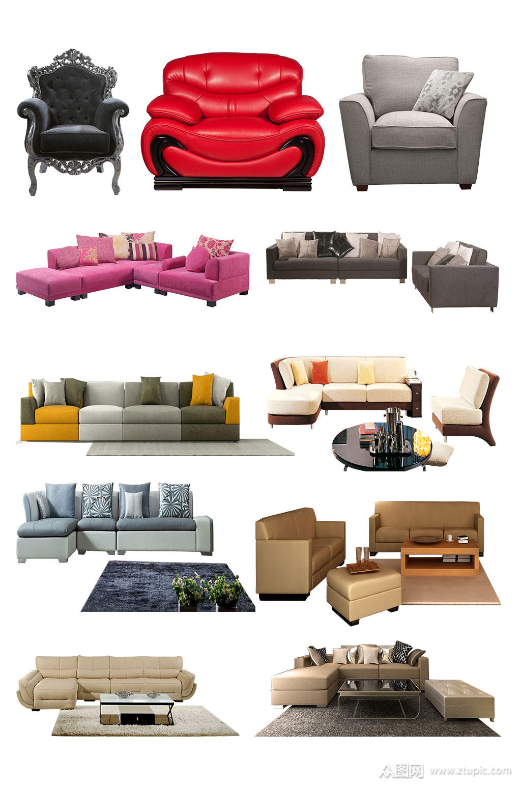高清家具沙发素材模板下载-编号1895596-众图网