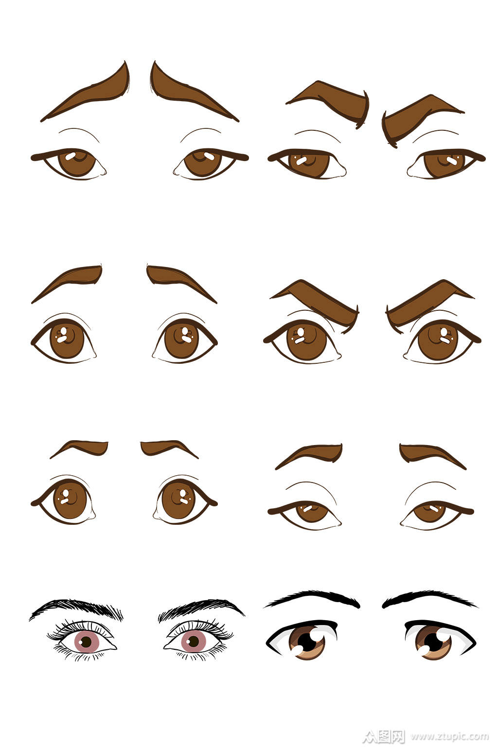 高清手绘眼睛素材