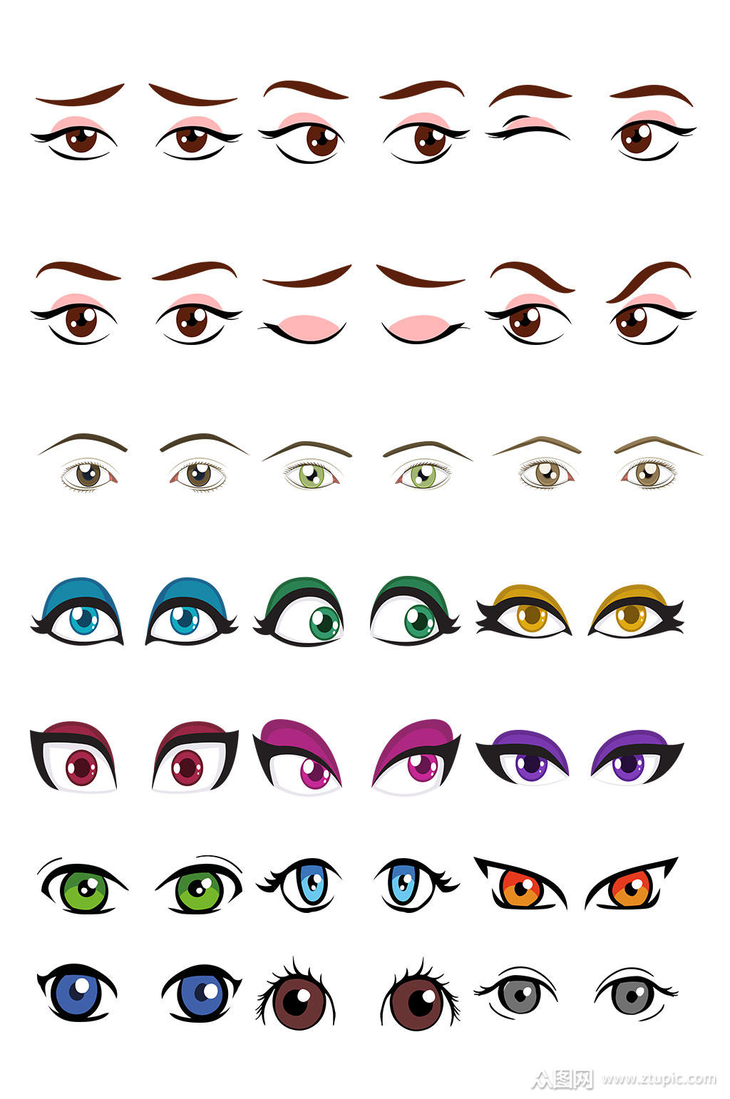 高清卡通眼睛设计素材