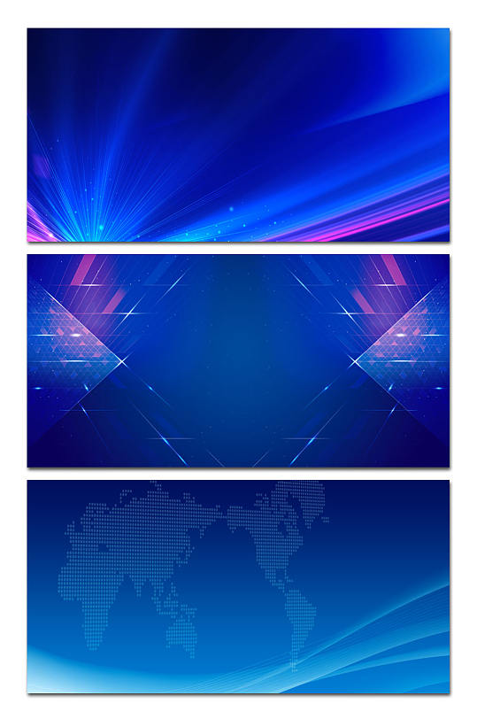 蓝色科技背景展板