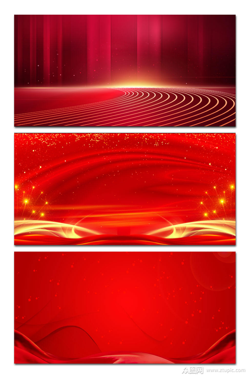 红色晚会背景展板模板下载-编号2079502-众图网